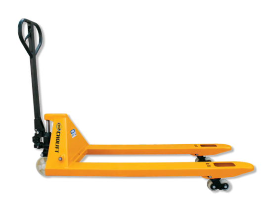 How quickly and efficiently can the hand pallet truck lift and lower pallets, especially under heavy load conditions?